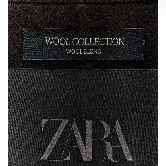 ZARA BROWN WOOL BLEND BLAZER JACKET ~ ZW COLLECTION, L NWT - Picture 9 of 14